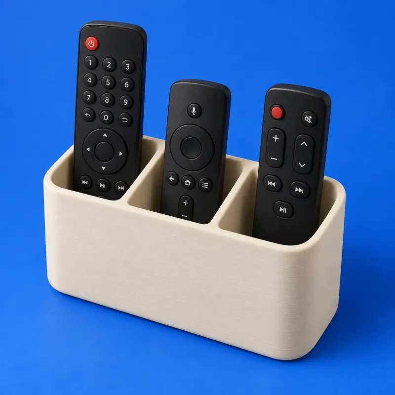 Conceito ilustrativo: Porta-controles Trio