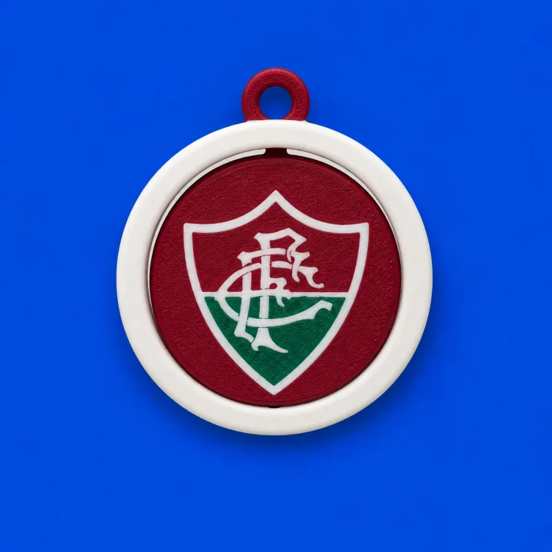 Chaveiro Giratório Fluminense · Bordô, verde e branco