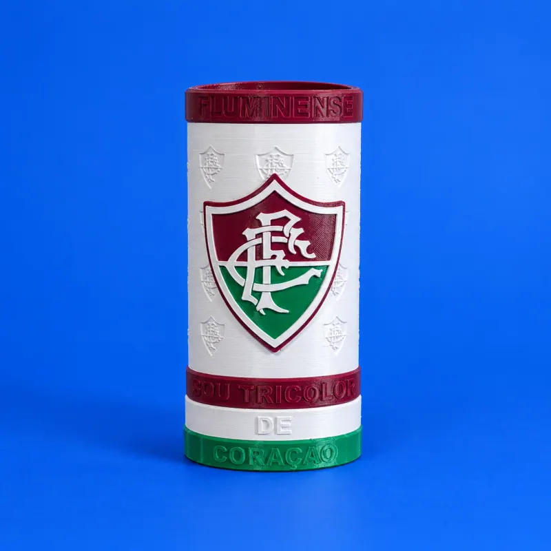 Porta-lata Fluminense · Branco, grená e verde