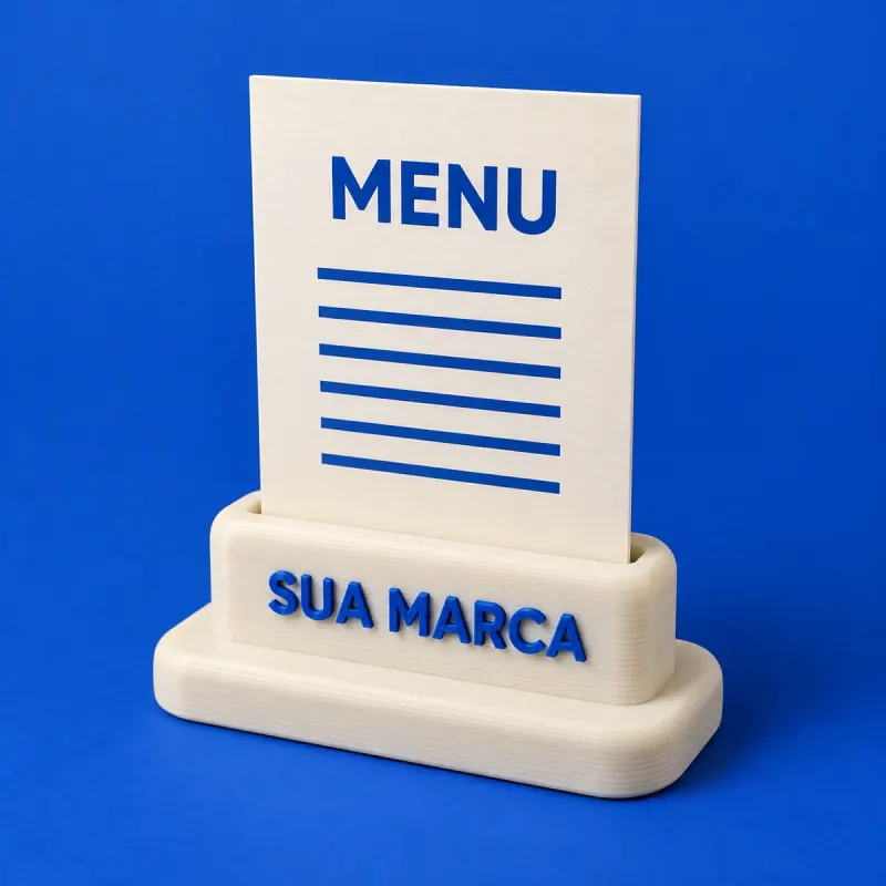 Conceito ilustrativo: Suporte de Cardápio