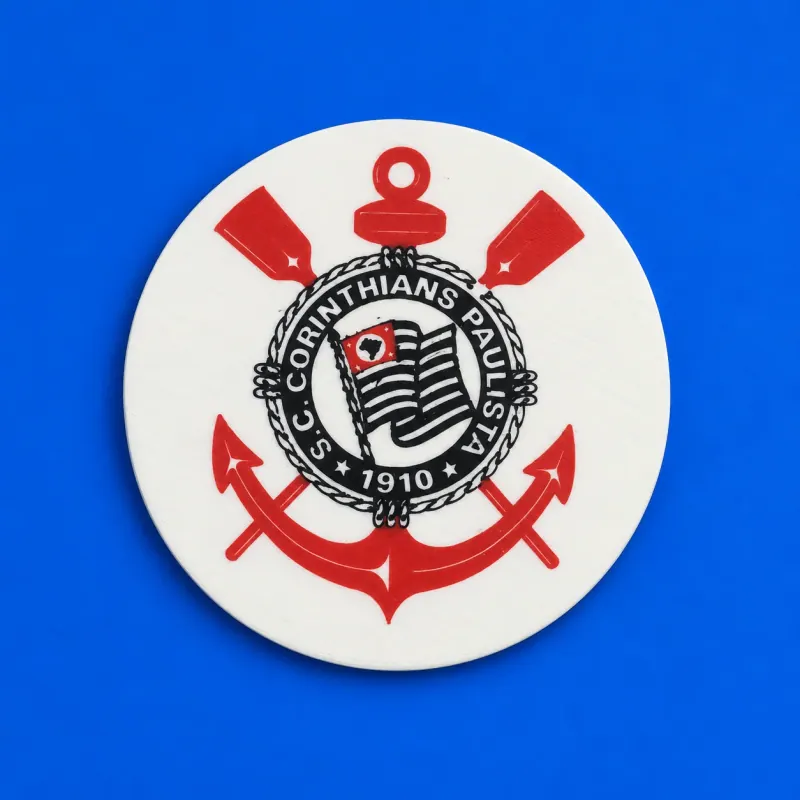 Porta-copo Corinthians · Fundo branco