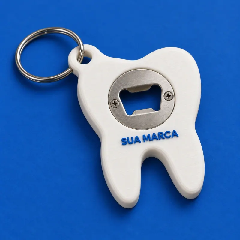 Conceito ilustrativo: Chaveiro Abridor Dente
