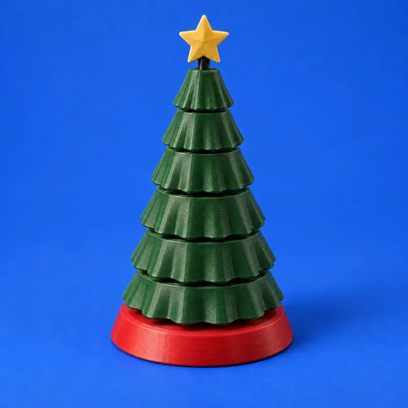 Conceito ilustrativo: Árvore de Natal Giratória