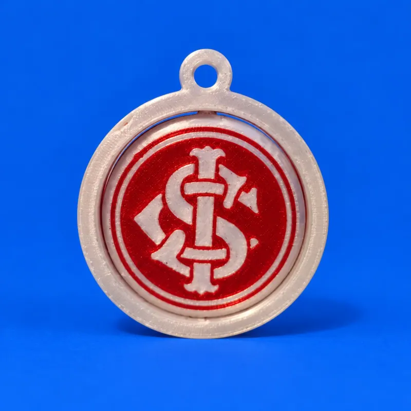 Chaveiro Giratório Internacional · Vermelho e branco