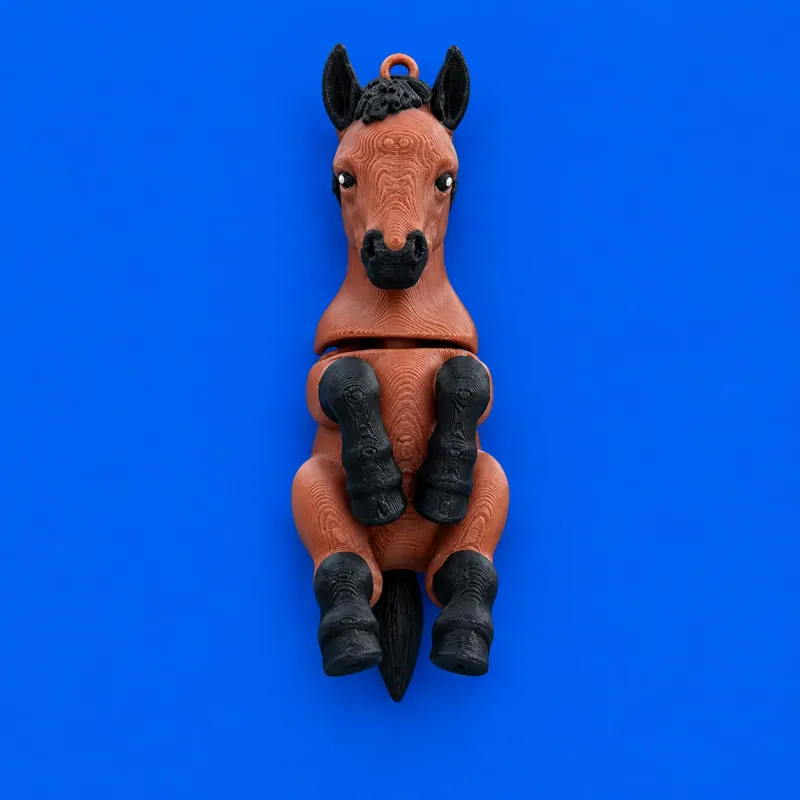 Chaveiro Cavalo Articulado · Castanho