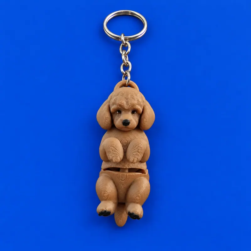Chaveiro Poodle Articulado · Damasco