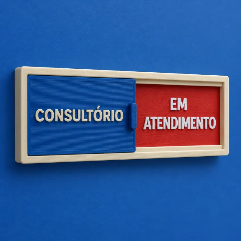 Conceito ilustrativo: Placa de Disponibilidade