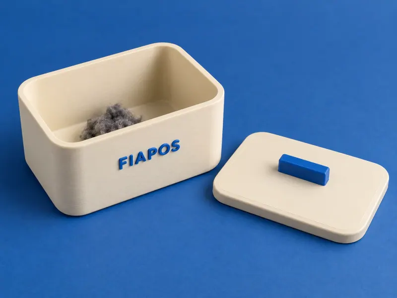 Conceito ilustrativo: Recipiente para Fiapos