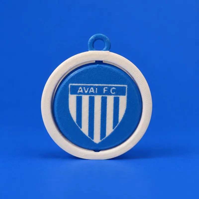 Chaveiro Giratório Avaí · Azul e branco