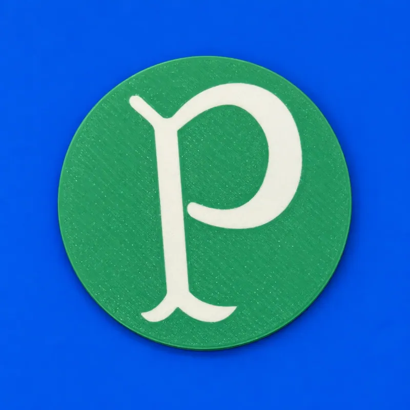 Porta-copos Palmeiras · P branco · fundo verde