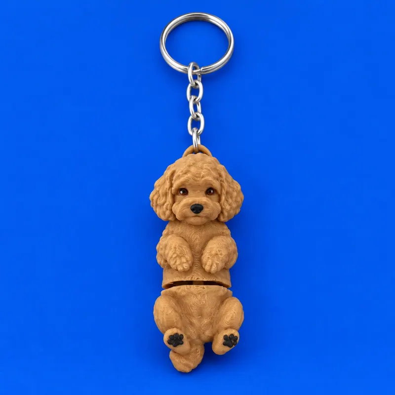Chaveiro Maltipoo Articulado · Caramelo
